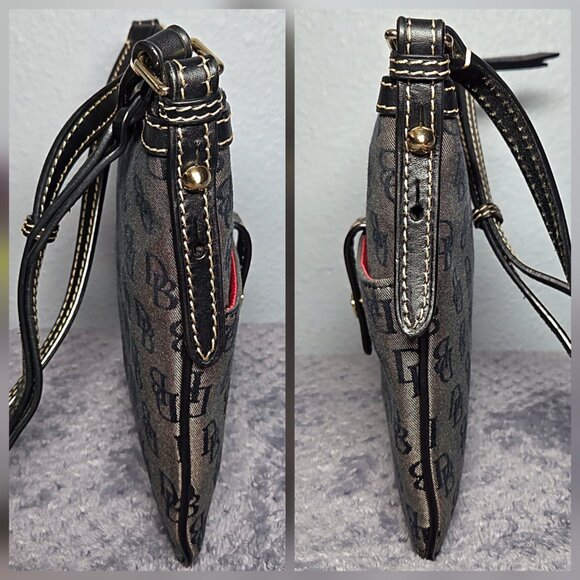 Dooney & Bourke Signature DB Monogram Canvas Crossbody - Picture 5 of 10